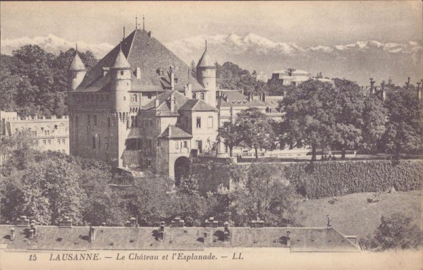 Lausanne, le Chàteau et l`Esplanade